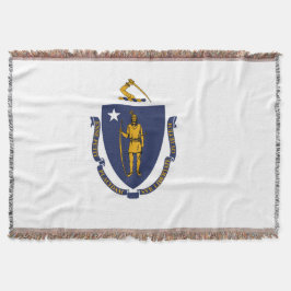 Massachusetts State Flag Print Patriottisch Deken