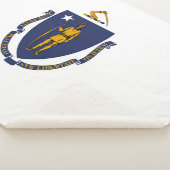 Massachusetts State Flag Print Patriottisch Sherpa Deken (3/4)