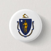 Massachusetts State Flag Ronde Button 3,2 Cm (Voorkant)