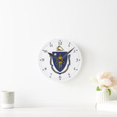 Massachusetts State Flag Ronde Klok (Huis)