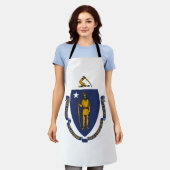 Massachusetts State Flag Schort (Gedragen)