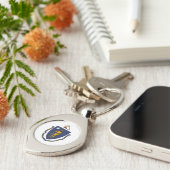 Massachusetts State Flag Sleutelhanger (Zijkant)