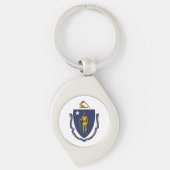 Massachusetts State Flag Sleutelhanger (Voorkant)