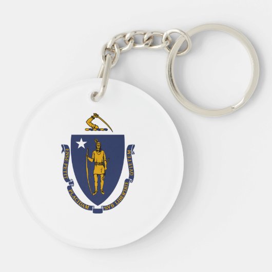 Massachusetts State Flag Sleutelhanger (Achterkant)