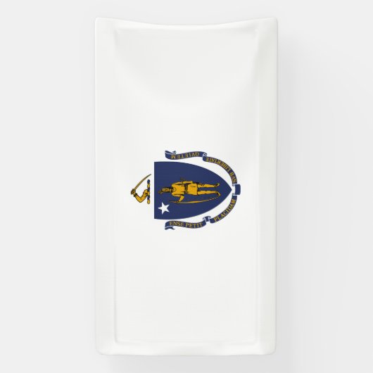 Massachusetts State Flag Spandoek (Verticaal)