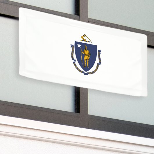 Massachusetts State Flag Spandoek (Buitenkant Gebouw)