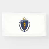 Massachusetts State Flag Spandoek (Horizontaal)