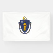 Massachusetts State Flag Spandoek (Horizontaal)