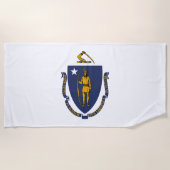 Massachusetts State Flag Strandlaken (Voorkant)