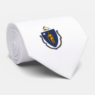 Massachusetts State Flag Stropdas
