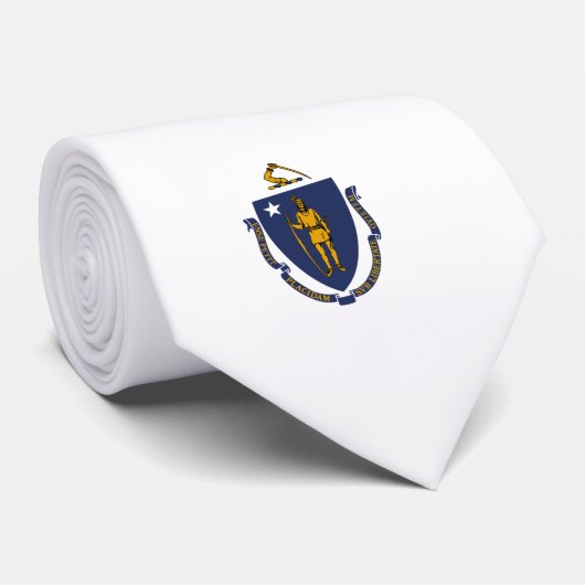 Massachusetts State Flag Stropdas (Opgerold)