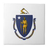 Massachusetts State Flag Tegeltje (Voorkant)