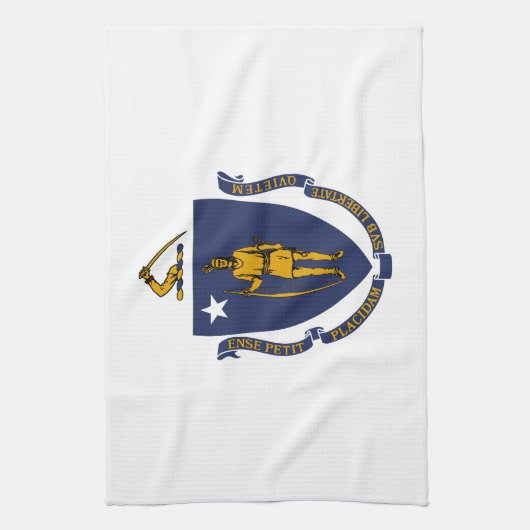 Massachusetts State Flag Theedoek (Verticaal)
