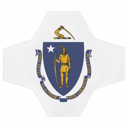 Massachusetts State Flag Voetbal (Enkel)