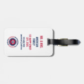 Massachusetts State Gepersonaliseerde Gift Bagagel Bagagelabel (Achterkant horizontaal)