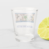 Massachusetts State Herdenking Shot Glass Shot Glas (Achterkant)