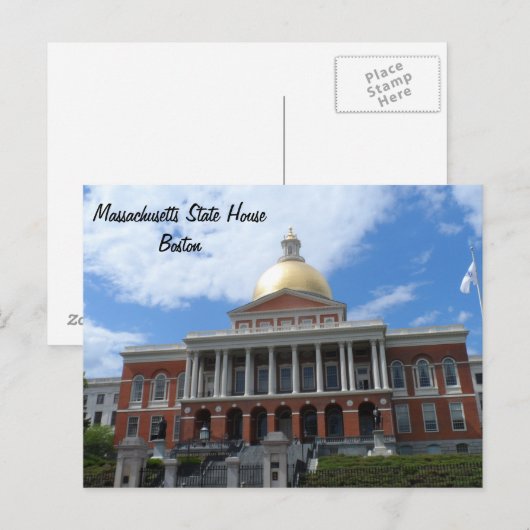 Massachusetts State House, Boston Briefkaart (Voorkant / Achterkant)