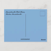 Massachusetts State House Boston Massachusetts Briefkaart (Achterkant)