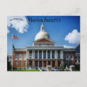 Massachusetts State House Boston Massachusetts Briefkaart (Voorkant)