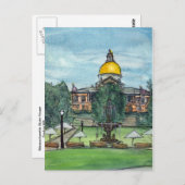 Massachusetts State House Briefkaart (Voorkant / Achterkant)