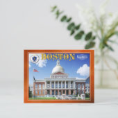 Massachusetts State House in Boston Briefkaart (Staand voorkant)