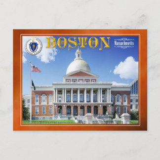 Massachusetts State House in Boston Briefkaart