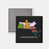  Massachusetts State Magnet (Voorkant / Achterkant)