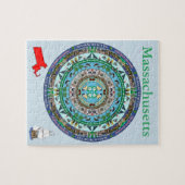 Massachusetts State Mandala Puzzle Legpuzzel (Horizontaal)