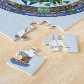 Massachusetts State Mandala Puzzle Legpuzzel (Zijkant)