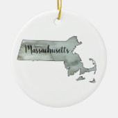 Massachusetts State Outline Painting Keramisch Ornament (Voorkant)