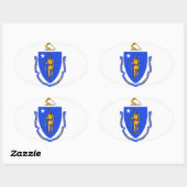 Massachusetts State Ovale sticker (Vel)