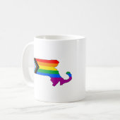 Massachusetts State Pride LGBTQ Progress Pride Koffiemok (Voorkant links)