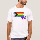 Massachusetts State Pride LGBTQ Progress Pride T-shirt (Voorkant)