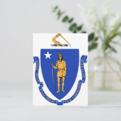 Massachusetts State Seal Briefkaart (Staand voorkant)