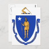 Massachusetts State Seal Briefkaart (Voorkant / Achterkant)