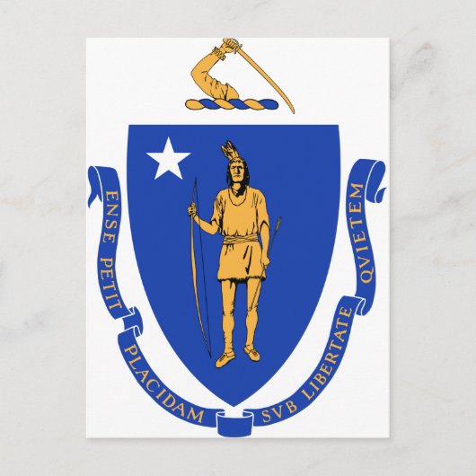 Massachusetts State Seal Briefkaart (Voorkant)