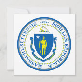 Massachusetts State Seal Kaart (Voorkant)