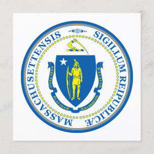 Massachusetts State Seal Kaart