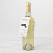 Massachusetts State Wedding Welkom Flessenhanger (Schuin)