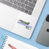 Massachusetts Sticker (Laptop met iPhone)