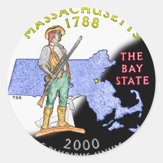 Massachusetts Sticker (Voorkant)