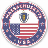 Massachusetts Sticker (Voorkant)