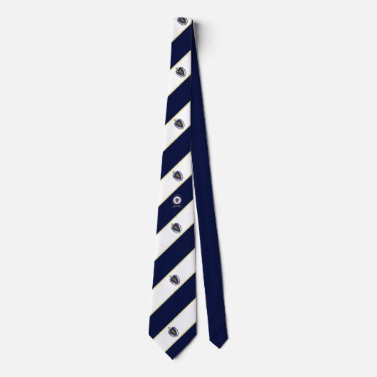 Massachusetts strepen vlag stropdas (Voorkant)