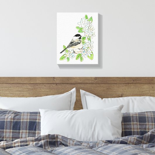 Massachusetts Stretted Canvas Print (Insitu (Slaapkamer))