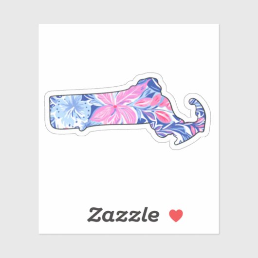 Massachusetts - Summer Sticker - Lilly Inspired (Vel)