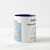 Massachusetts Symbols & Map Tweekleurige Koffiemok (Center)