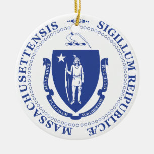 Massachusetts-teken Keramisch Ornament