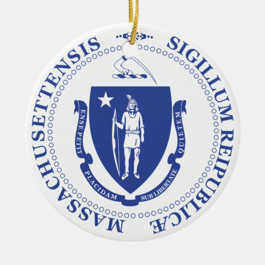 Massachusetts-teken Keramisch Ornament (Voorkant)