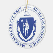 Massachusetts-teken Keramisch Ornament (Links)