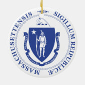 Massachusetts-teken Keramisch Ornament (Achterkant)